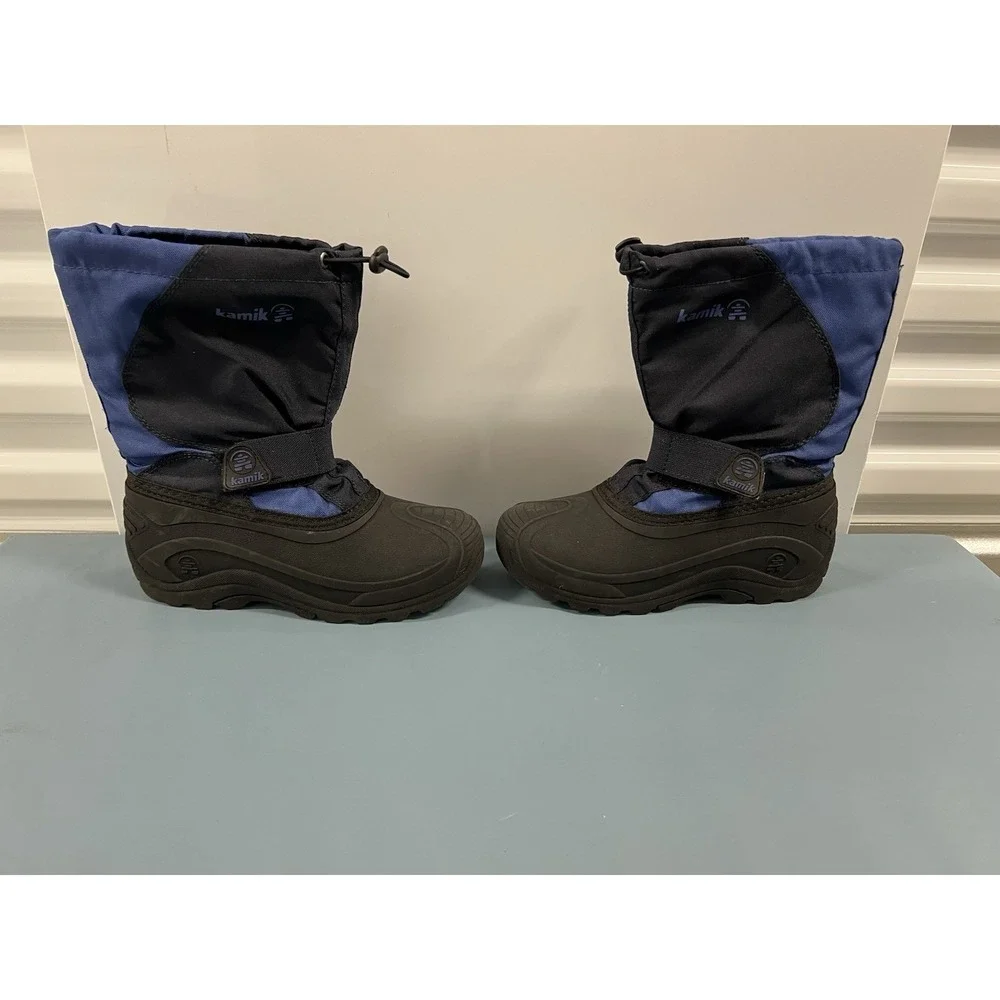 Kamik Snow Boots Snowfox Kids Size 3 Blue & Black